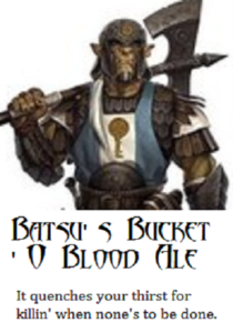 Batsu's Bucket 'o Blood Label