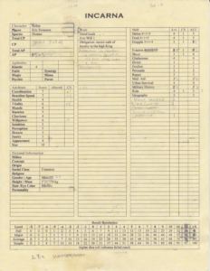 Belim i1 character sheet